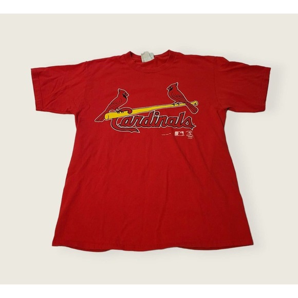 Vintage Mark McGwire #25 St. Louis Cardinals T-Shirt Men’s Large Red Lee Sport - Picture 1 of 9